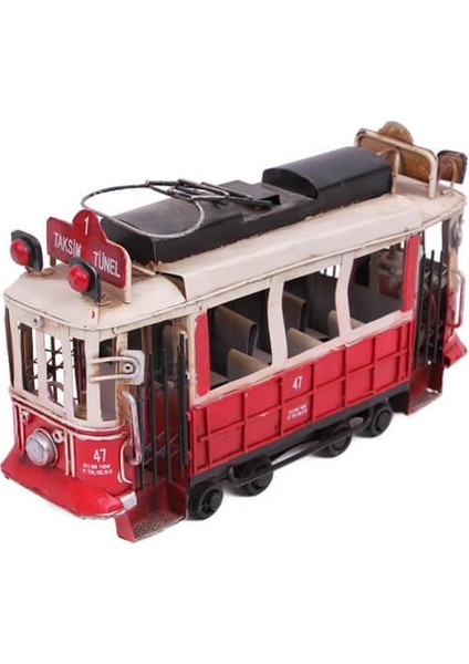 Dekoratif Metal Taksim Tramvay Vintage Biblo Hediyelik modelleri