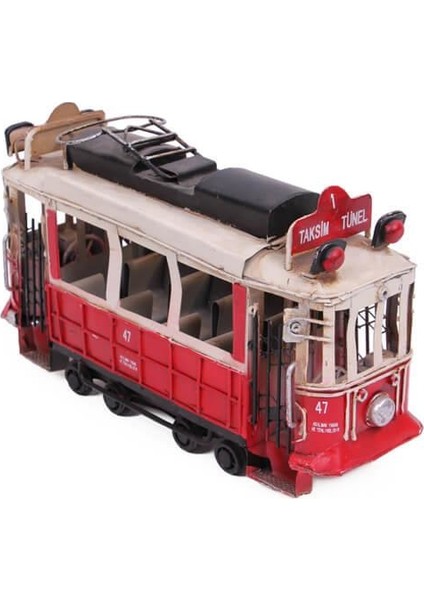 Dekoratif Metal Taksim Tramvay Vintage Biblo Hediyelik fırsatları