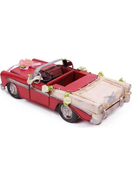 Dekoratif Metal Araba Üstü Açık Vintage Biblo Hediyelik