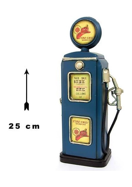 Dekoratif Metal Yakıt Pompası Biblo Kumbara Hediyelik