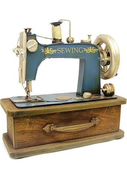 Dekoratif Metal Dikiş Makinesi Kutulu Biblo Hediyelik fiyatları