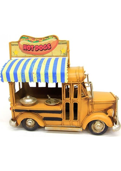 Dekoratif Metal Sandviç Arabası Biblo Hediyelik