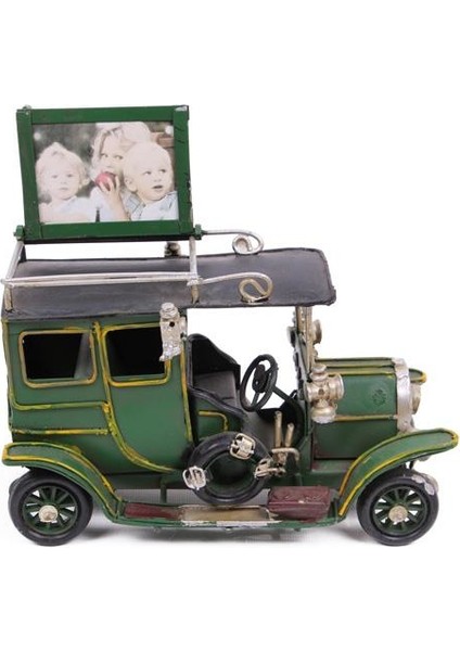 Dekoratif Metal Araba Çerçeveli Biblo Hediyelik
