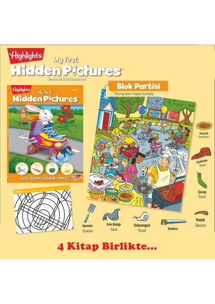 My First Hidden Pictures 4'lü Set (Benim Ilk Gizli Resimlerim)