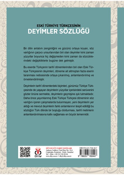 Eski Türkiye Türkçesinin Deyimler Sözlüğü