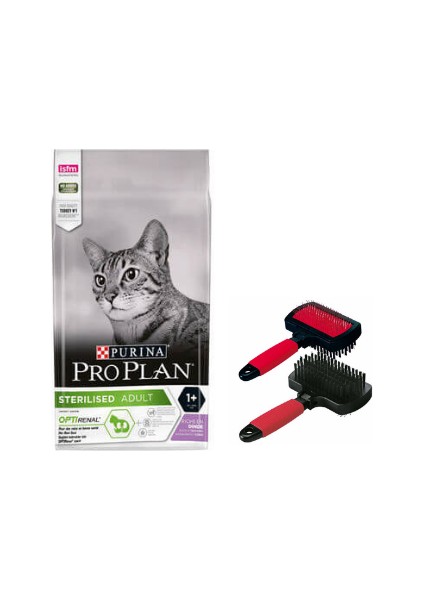 Proplan Sterılısed Hindi 3 kg Kısır Kedi Maması + Polo Çift Taraflı Tarak