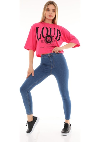 Cepsiz Kadın Skinny Jean Pantolon 4255-478 Mavi