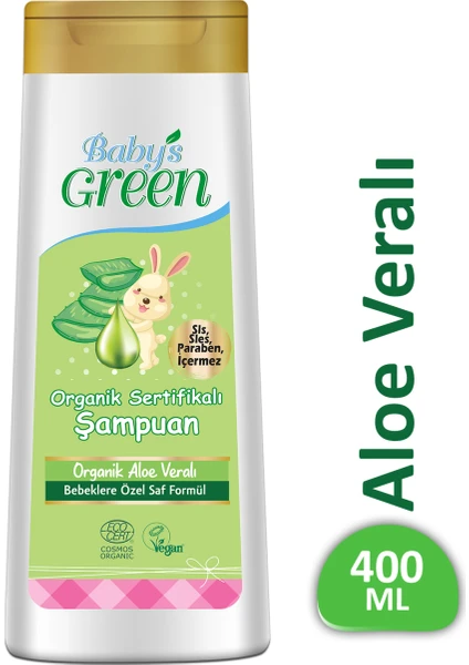 Baby's Green Organik Aloe Veralı Bebek Saç ve Vücut Şampuanı 400 ml