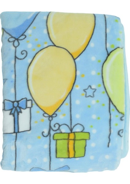 Süpersoft Balon Desenli Bebek Battaniyesi