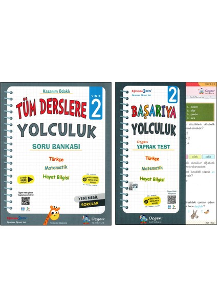 Üçgen Yayıncılık 2. Sınıf Tüm Dersler+ Başarıya Yolculuk ( Yaprak Test) 2 Kitap