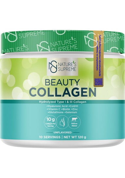 Nature's Supreme Beauty Collagen Powder 120 gr Aromasız