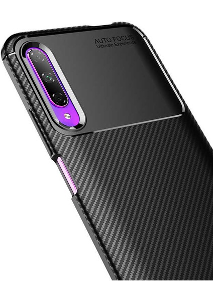 Huawei P Smart Pro 2019 Kılıf Karbon Görünümlü Ultra Ince ve Dayanıklı Silikon Kapak fırsatları