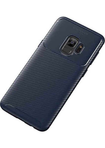 - Samsung Galaxy S9 - Kılıf Auto Focus Karbon Negro Silikon Kapak - Lacivert - T6131