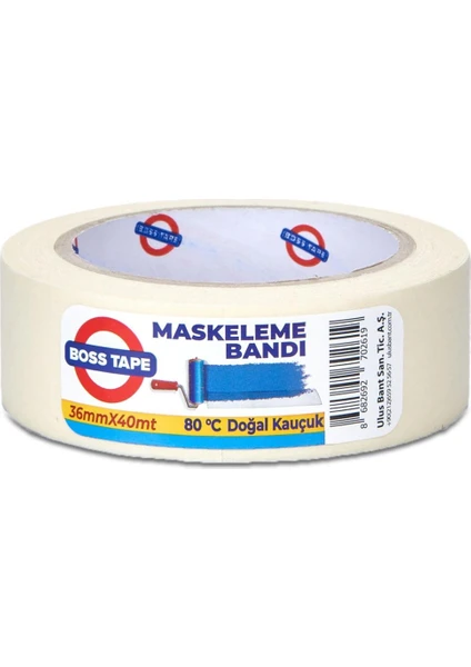 Boss Tape Doğal Kauçuk Maskeleme Bandı 36MMX40MT