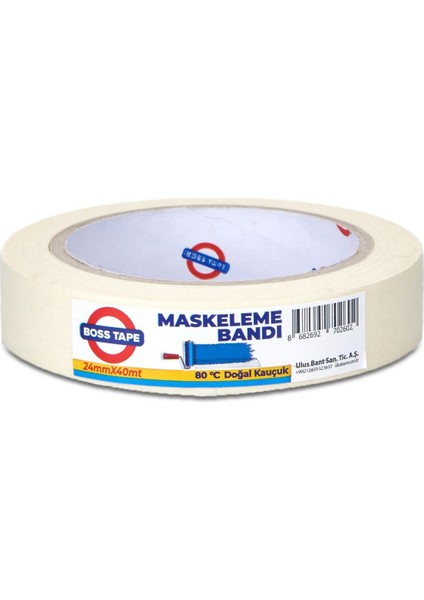 Boss Tape Doğal Kauçuk Maskeleme Bandı 24MMX40MT