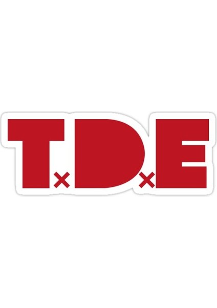 Tde - Kırmızı Sticker Araba Oto Arma Duvar Sticker Ev Dekoratif Çıkartma 15 cm