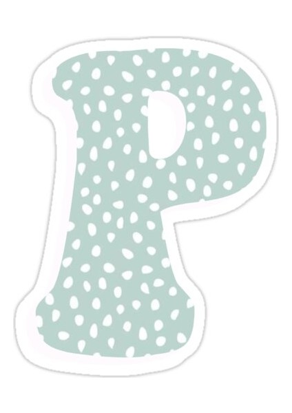 P' Harfi Sticker Araba Oto Arma Duvar Sticker Ev Dekoratif Çıkartma 15 cm