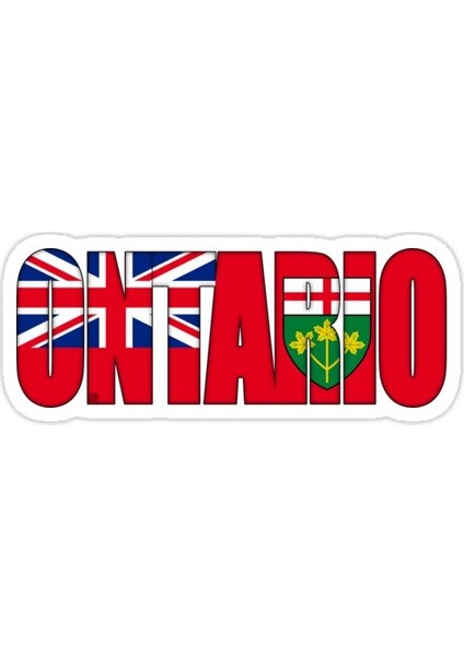 Ontario Bayrağı Sticker Araba Oto Arma Duvar Sticker Ev Dekoratif Çıkartma 15 cm
