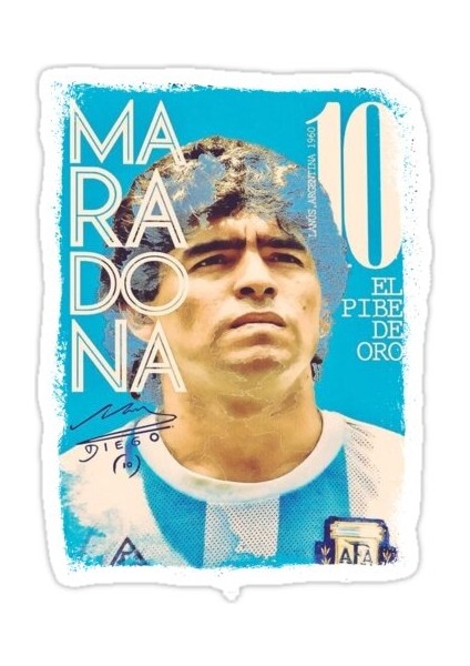 Diego Maradona Sticker Araba Oto Arma Duvar Sticker Ev Dekoratif Çıkartma 15 cm
