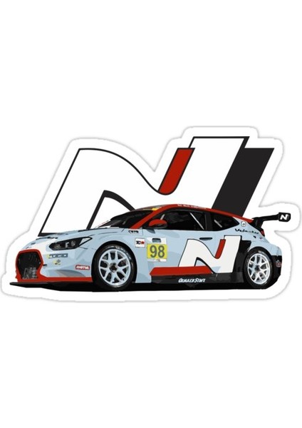 Veloster N Tcr Yarış Arabası Plakası Sticker Araba Oto Arma Duvar Laptop Araba Çıkartma 15 cm