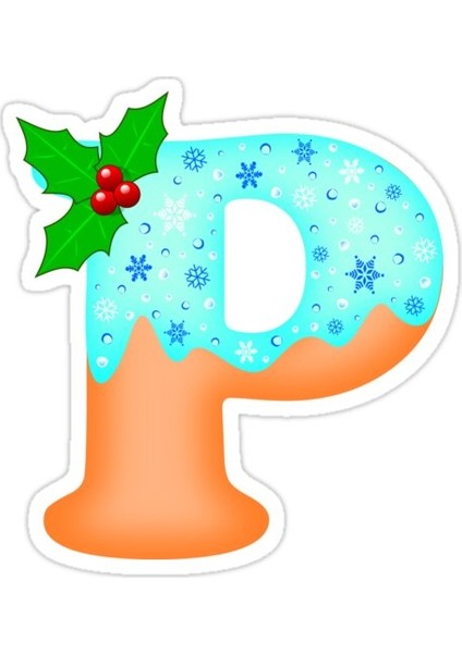 P Harfi Sticker Araba Oto Arma Duvar Sticker Ev Dekoratif Çıkartma 15 cm