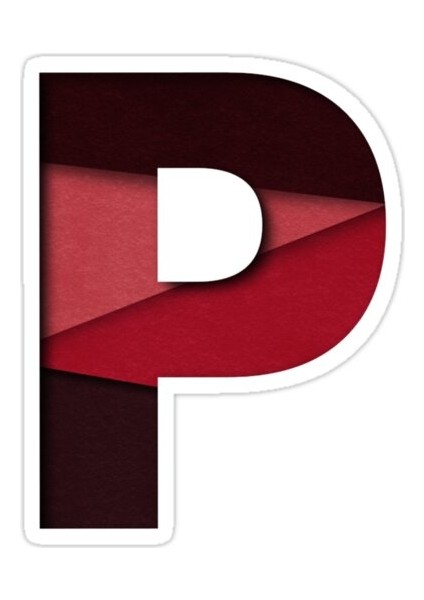 P Harfi Sticker Araba Oto Arma Duvar Sticker Ev Dekoratif Çıkartma 15 cm