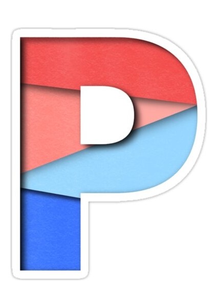P Harfi Sticker Araba Oto Arma Duvar Sticker Ev Dekoratif Çıkartma 15 cm