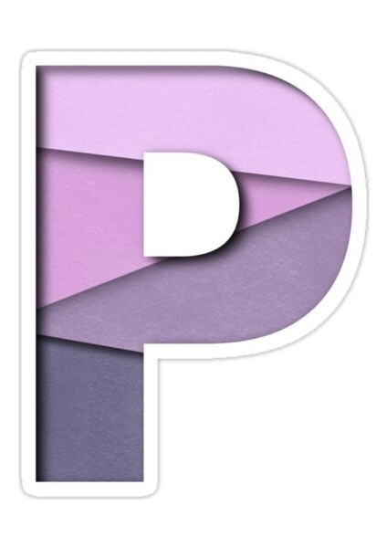 P Harfi Sticker Araba Oto Arma Duvar Sticker Ev Dekoratif Çıkartma 15 cm