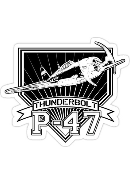 P47 Thunderbolt Sticker Araba Oto Arma Duvar Sticker Ev Dekoratif Çıkartma 15 cm