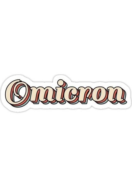 Omicron Retro Sticker Araba Oto Arma Duvar Sticker Ev Dekoratif Çıkartma 15 cm