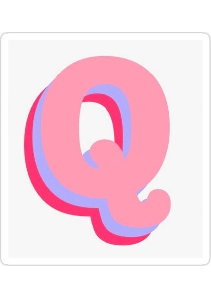 Q Harfi Sticker Araba Oto Arma Duvar Sticker Ev Dekoratif Çıkartma 15 cm