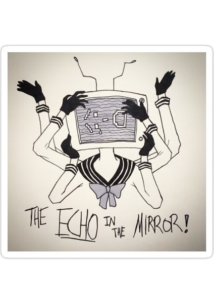 Aynadaki Yankı Sticker Araba Oto Arma Duvar Sticker Ev Dekoratif Çıkartma 15 cm