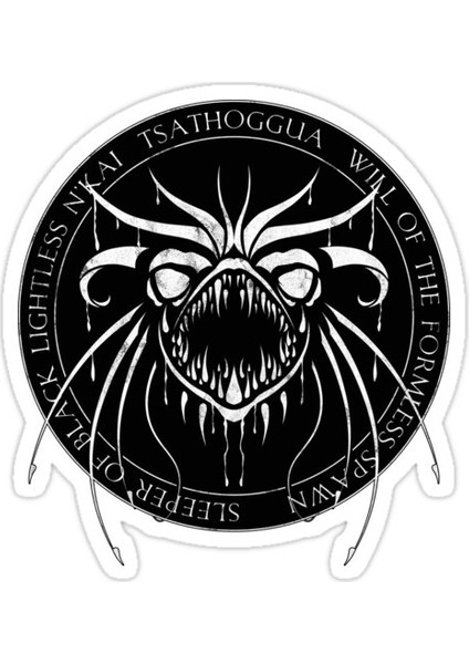 Tsathoggua Mührü Sticker Araba Oto Arma Duvar Sticker Ev Dekoratif Çıkartma 15 cm