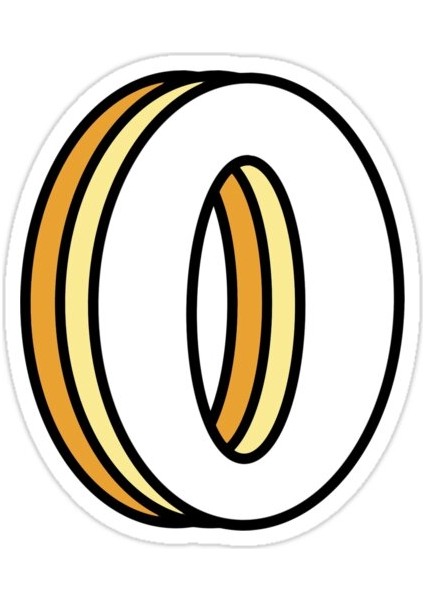 Sarı Omikron Sticker Araba Oto Arma Duvar Sticker Ev Dekoratif Çıkartma 15 cm