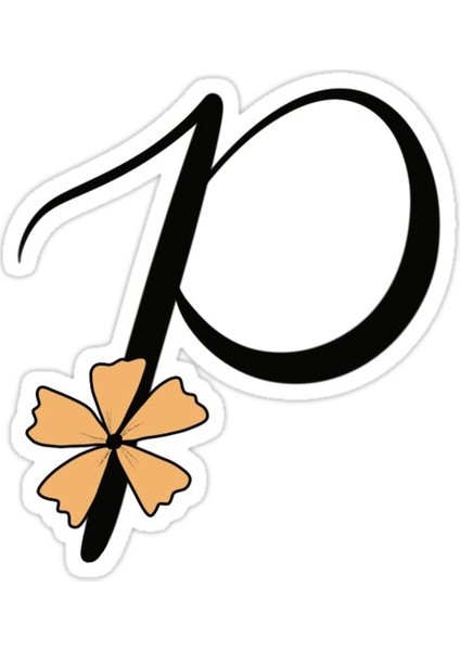 P Harfi Sticker Araba Oto Arma Duvar Sticker Ev Dekoratif Çıkartma 15 cm