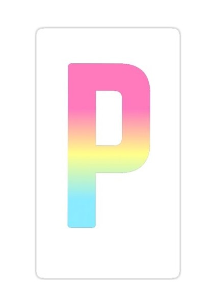 P Harfi Sticker Araba Oto Arma Duvar Sticker Ev Dekoratif Çıkartma 15 cm
