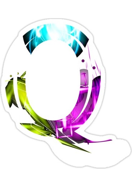Q Harfi Sticker Araba Oto Arma Duvar Sticker Ev Dekoratif Çıkartma 15 cm