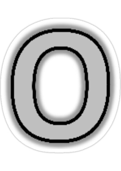 O Harfi Sticker Araba Oto Arma Duvar Sticker Ev Dekoratif Çıkartma 15 cm