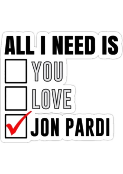 Jon P Sticker Araba Oto Arma Duvar Sticker Ev Dekoratif Çıkartma 15 cm