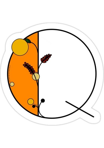 Q Harfi Sticker Araba Oto Arma Duvar Sticker Ev Dekoratif Çıkartma 15 cm