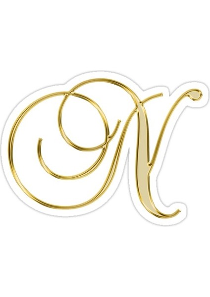 N Harfi Sticker Araba Oto Arma Duvar Sticker Ev Dekoratif Çıkartma 15 cm