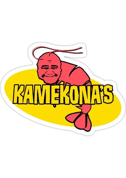 Kamekona'nın Karides Sticker Araba Oto Arma Duvar Sticker Ev Dekoratif Çıkartma 15 cm