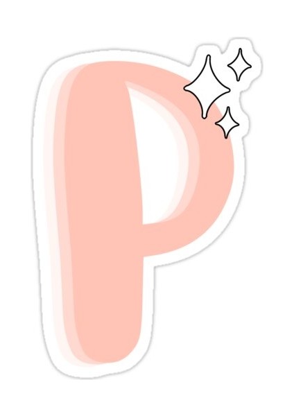P Harfi Sticker Araba Oto Arma Duvar Sticker Ev Dekoratif Çıkartma 15 cm