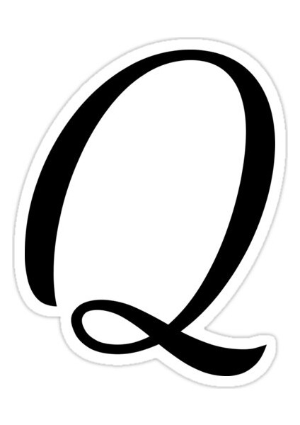 Q Harfi Sticker Araba Oto Arma Duvar Sticker Ev Dekoratif Çıkartma 15 cm