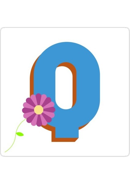 Q Harfi Sticker Araba Oto Arma Duvar Sticker Ev Dekoratif Çıkartma 15 cm