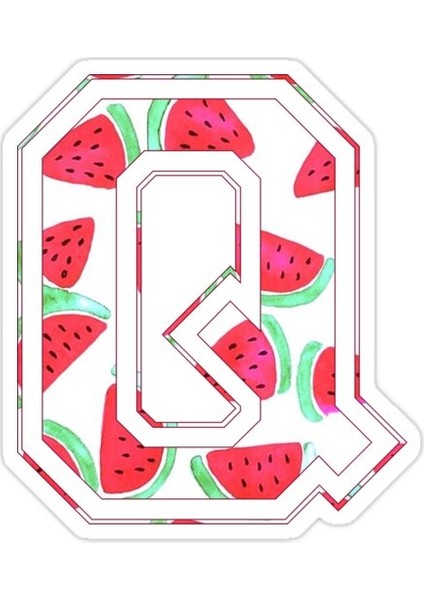 Karpuz Q Sticker Araba Oto Arma Duvar Sticker Ev Dekoratif Çıkartma 15 cm