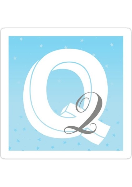 Q Harfi Sticker Araba Oto Arma Duvar Sticker Ev Dekoratif Çıkartma 15 cm
