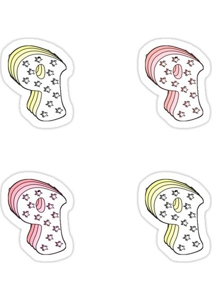 Retro Q Sticker Araba Oto Arma Duvar Sticker Ev Dekoratif Çıkartma 15 cm