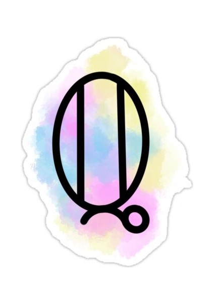 Suluboya Q Sticker Araba Oto Arma Duvar Sticker Ev Dekoratif Çıkartma 15 cm