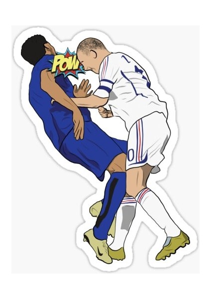 Zidane Headbutt 2006 World Cup Final Sticker Çıkartma Oto Araba Camı Duvar Oda Laptop 15 cm